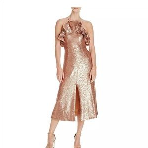 🆕C/MEO Collective Women’s Sequined Ruffle Dress M